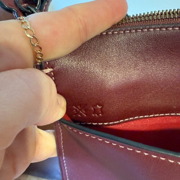 Coach Soho Shoulder or Crossbody Bag, Washed Red Burgundy - Picture 11 of 16